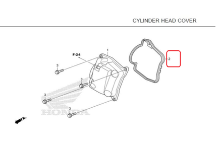 12391-K01-900. GASKET, CYLINDER HEAD COVER. Honda ADV150, SH125-150, PCX