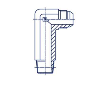 Штуцер FRM90 JIC 7/8 - 22x1.5 (удлин., o-ring)