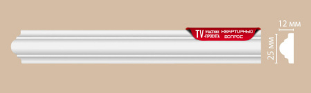 Молдинг гладкий Decomaster 97012 25х12х2400мм