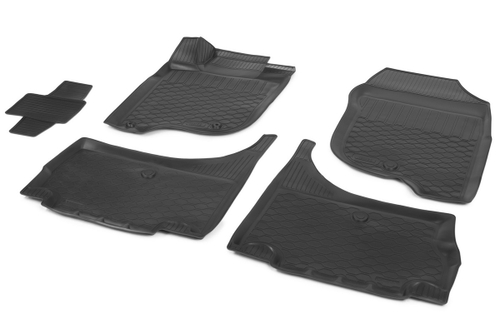 Коврики в салон автомобиля Rival для Mitsubishi L200 V поколение пикап 2015-2019, полиуретан, 5 частей, 14003001