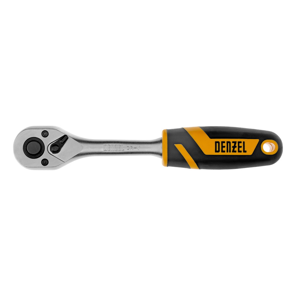 Ключ-трещотка 3/8", 90 зубьев, с быстрым сбросом, CrV Denzel