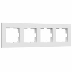 Рамка Werkel Slab 4-постовая белый матовый 38365