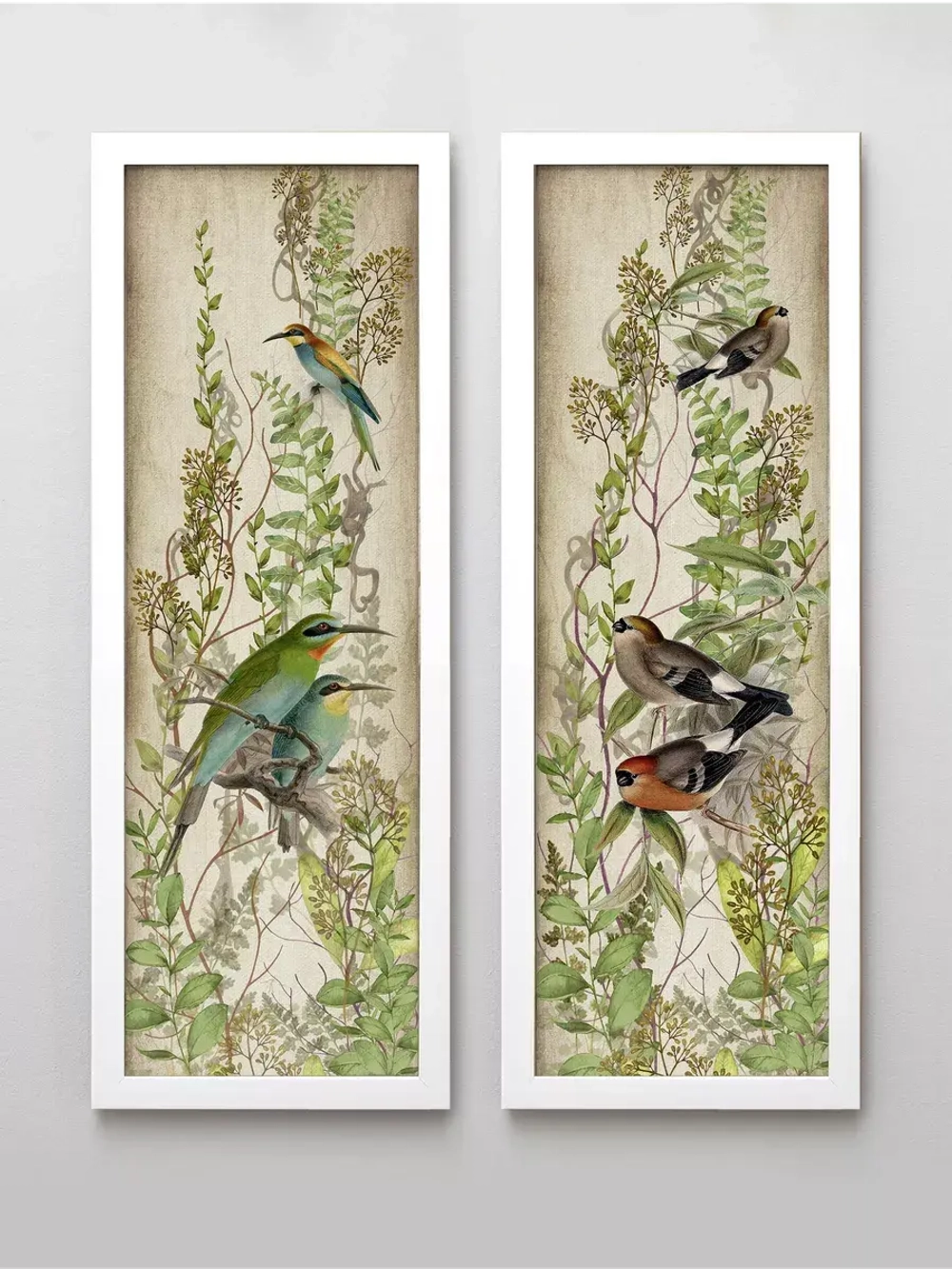 Комплект из двух картин на бумаге 18*50 см