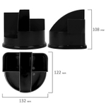 Подставка-органайзер BRAUBERG STYLE, 5 отделений, 132×122×108 мм, черная, 2 штуки в комплекте.