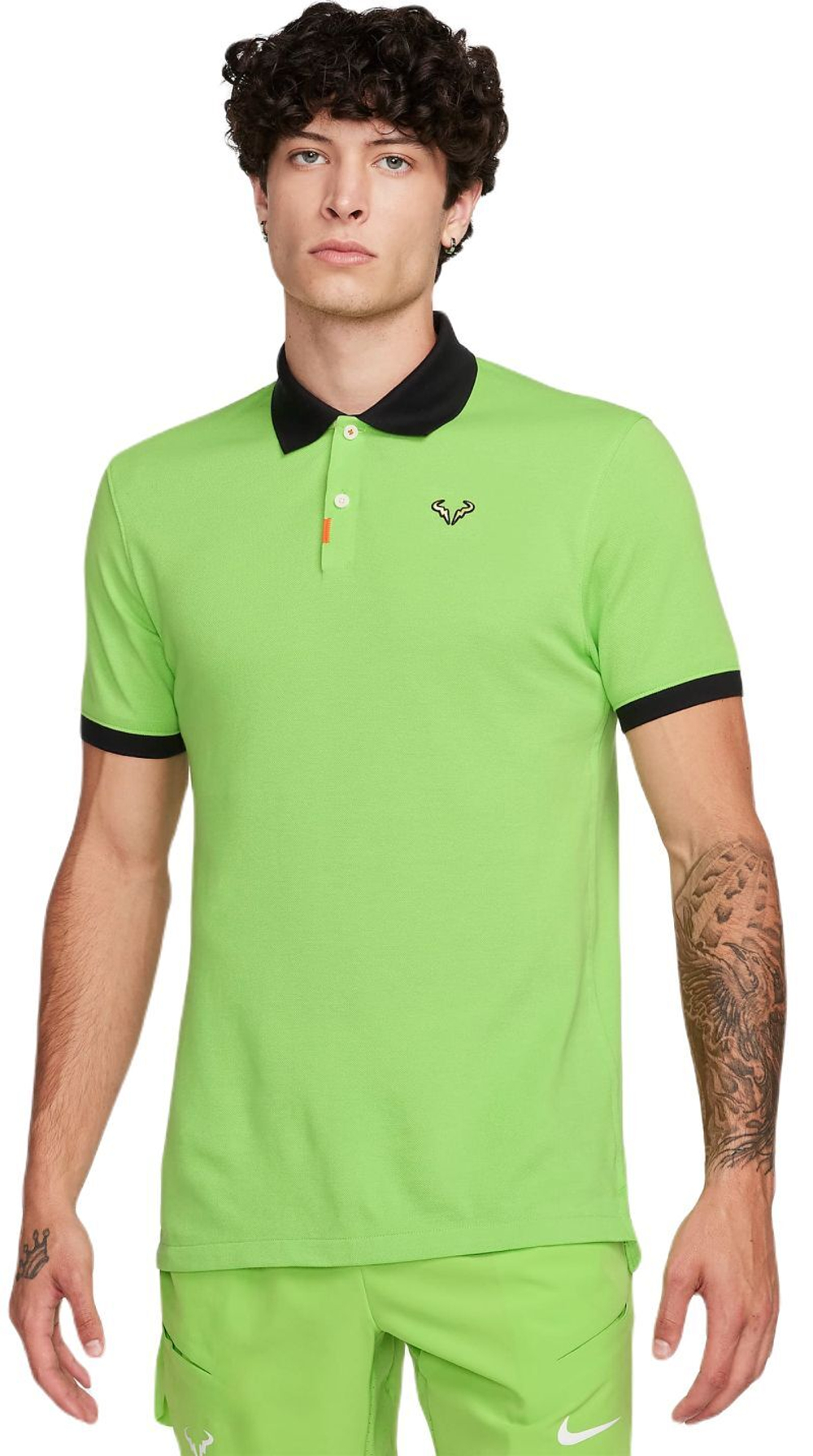 Теннисное поло Nike Rafa Slim Polo - action green/light lemon twist