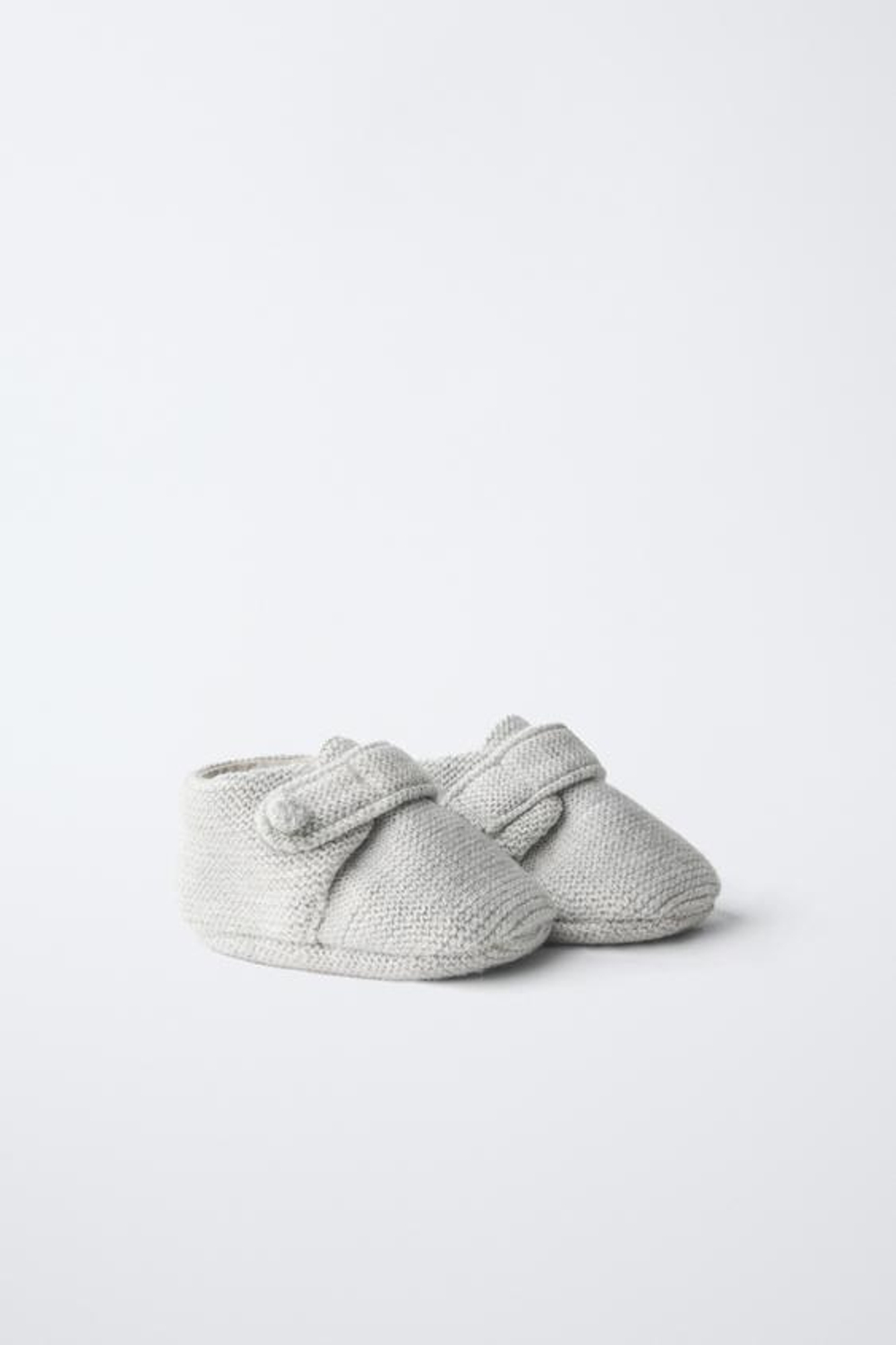 ZARA ВЯЗАНЫЕ САПОГИ, БЕЛЫЙ ЛЕДЯНОЙ