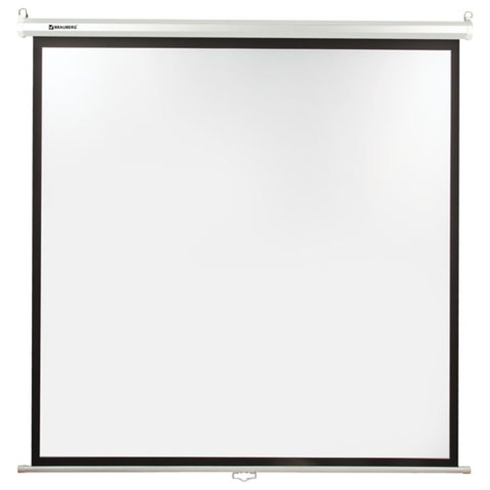 Экран проекционный настенный (180х180 см), матовый, 1:1, BRAUBERG "WALL", 236726