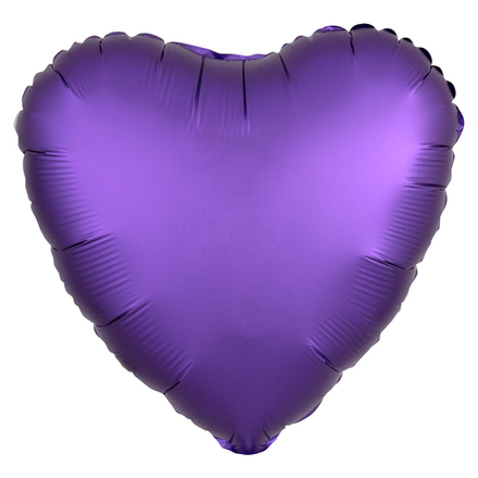Шар "Сердце фиолетовое сатин" 46 см