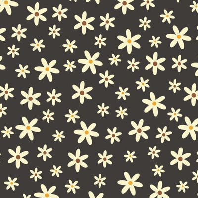 Белые цветы на черном фоне