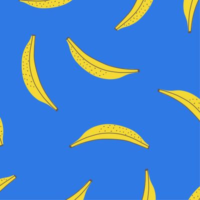 Банановый на синем