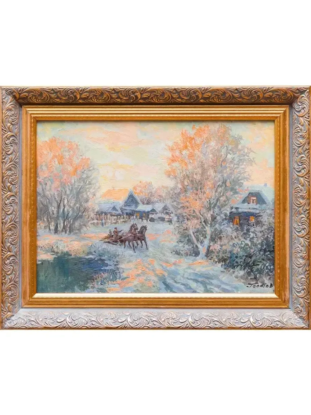 Картина маслом "Зима" Галатов