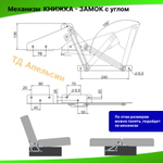 Механизм трансформации для дивана КНИЖКА с углом