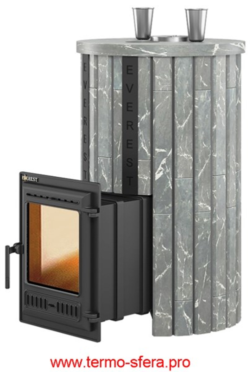 Печь для бани Эверест "Steam Master 38 ЧУГУН" Ламель Талькохлорит, S-20