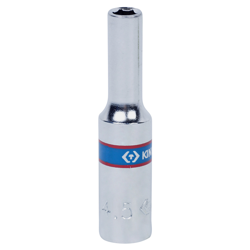 KING TONY (223545M) Головка торцевая глубокая шестигранная 1/4", 4.5 мм