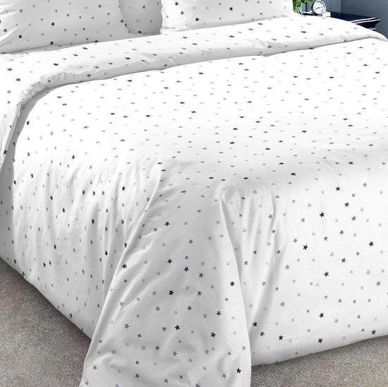 Полуторный комплект постельного белья Метафора Зима-Лето перкаль