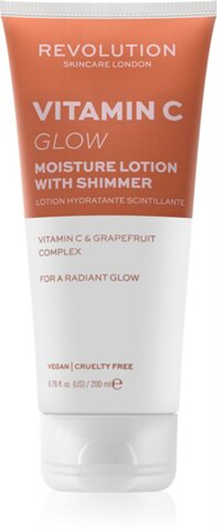 Revolution Skincare Body Vitamin C (Glow) - осветляющий лосьон для тела с блестками /   200  ml  / GTIN 5057566328333