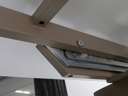 Стол CALVIN 180 MATTE ROME TRAVERTINE SOLID CERAMIC / Серый дуб, ®DISAUR