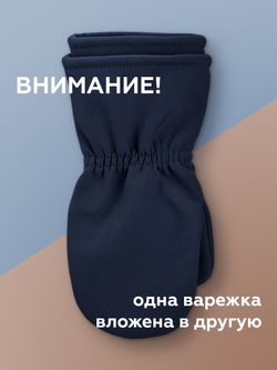 Варежки Softshell (Синий)