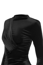 «Velvet case» Платье мини с драпировками из бархата.