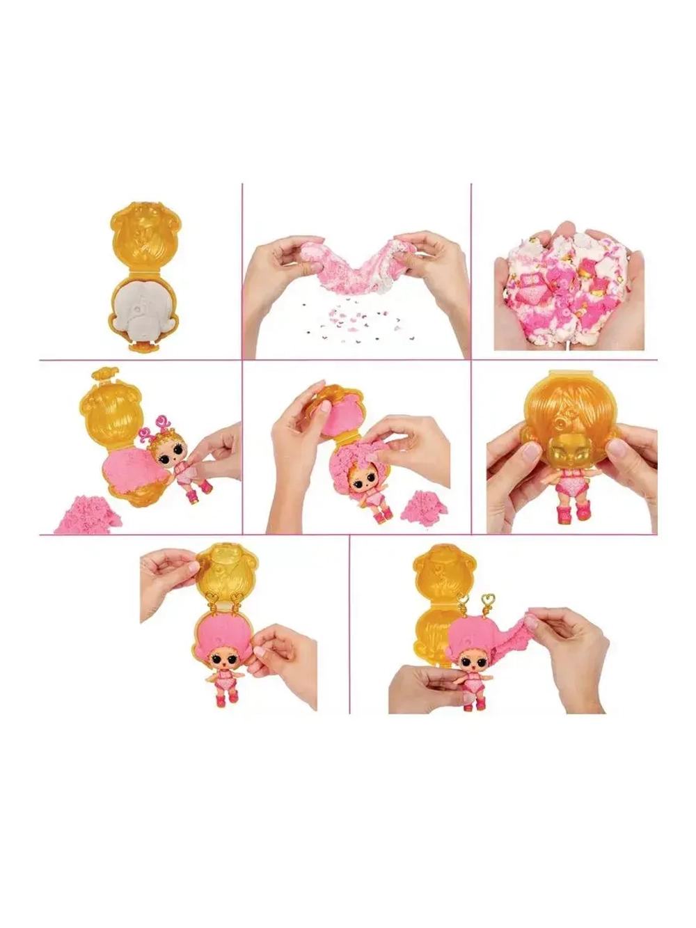 Кукла Лол Сюрприз в шаре Lol Squish Sand Magic Hair оригинал