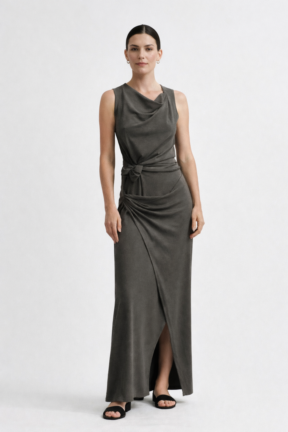 Трикотажная юбка со сборкой