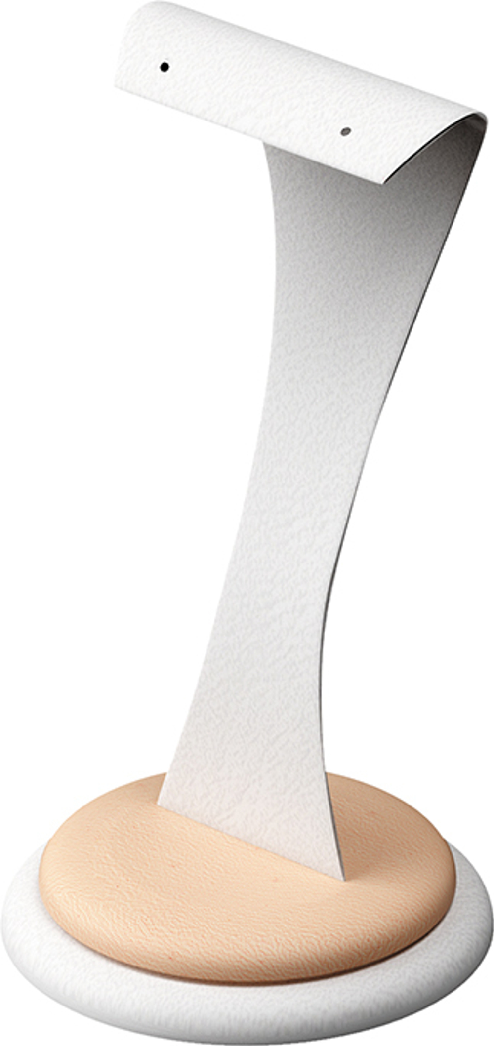 Подставка для серег/кобра/2 отверстия/накладка/двойное круглое основание