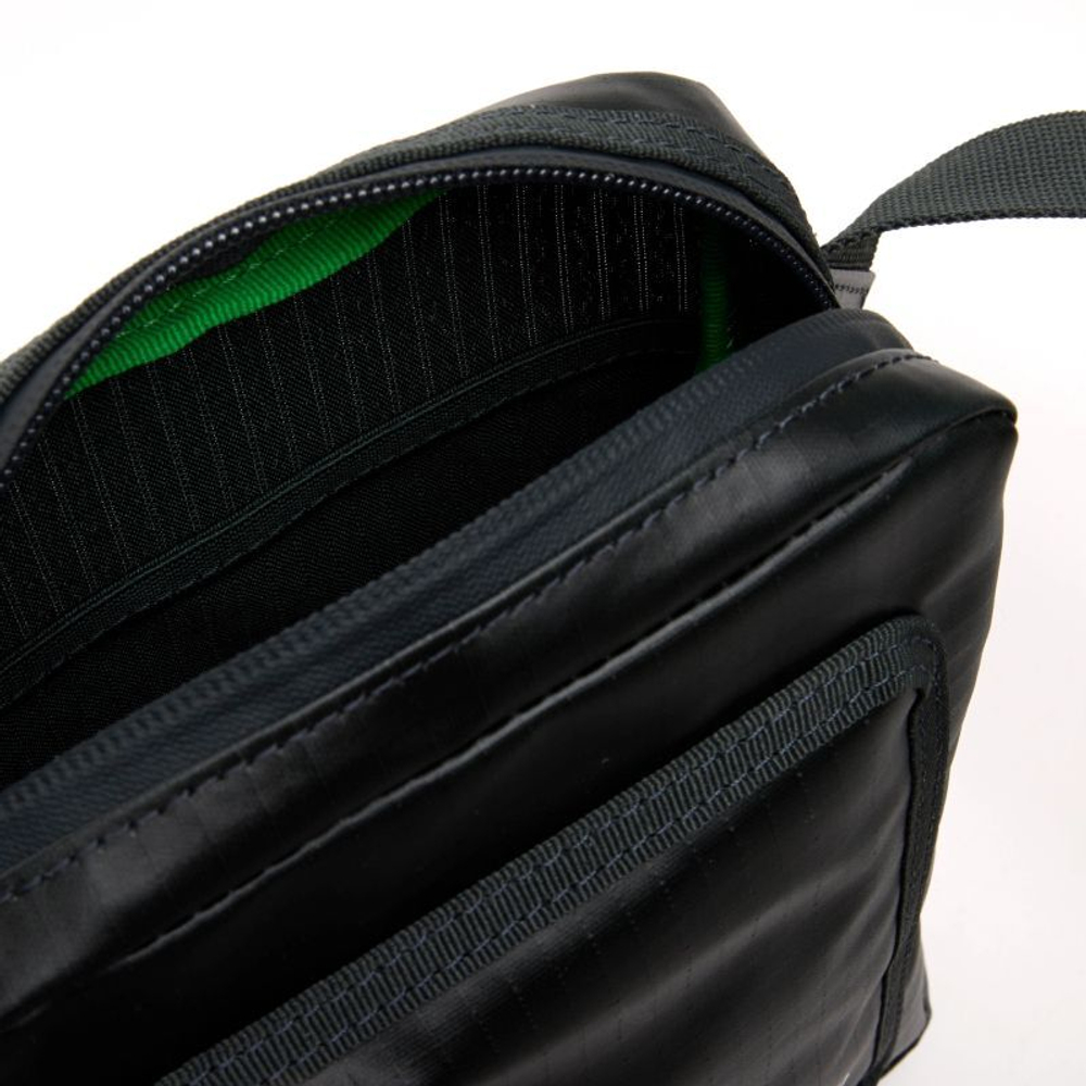 Lacoste Roland Garros Edition Contrast Print Vertical Messenger Bag - Green