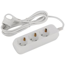 Удлинитель электрический ЭРА UDL-10-330-E Greenline 3 розетки с заземлением 3м ПВС 3x0.75мм2