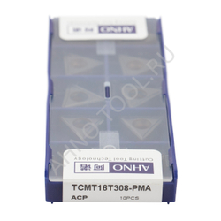 Пластина твердосплавная ISO TCMT16T308-PMA ACP10E AHNO по стали, чистовая