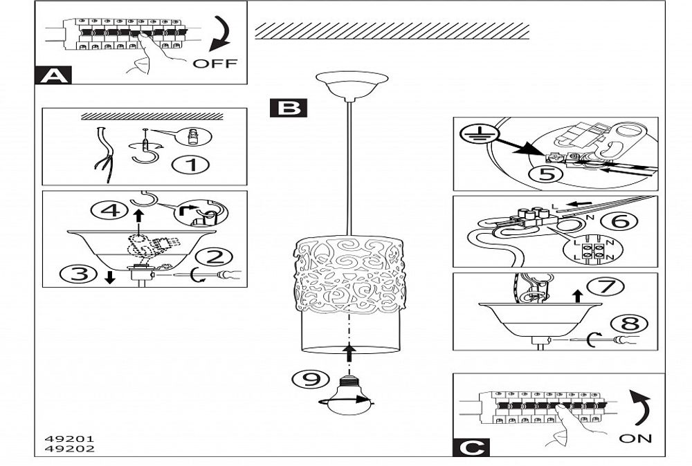 Подвесной светильник Eglo Cardigan 49202
