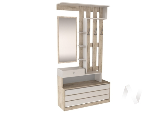 Центральная секция ЯПЦС-1 Прихожая Ямайка (дуб крафт серый/кашемир)