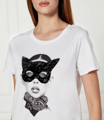 Футболка CAT MASK GUESS - белый(W4BI37 K9RM1)