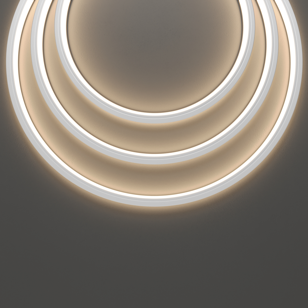 Гибкий неон Maytoni 16x16 24В 10Вт/м 3000K IP67 10м (вертикальный изгиб) 432016