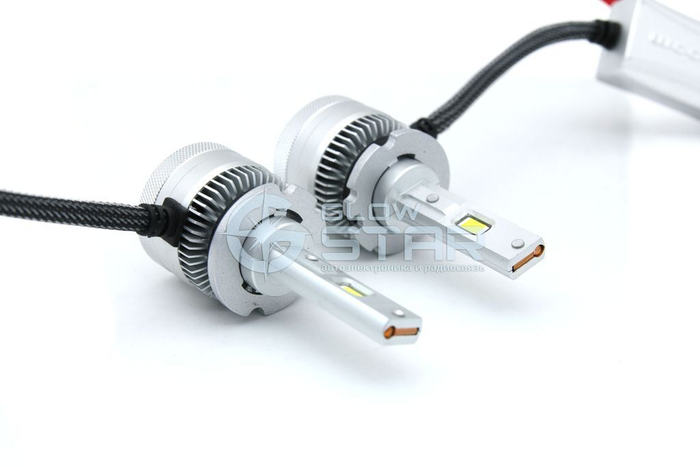 Светодиодные лампы D2H Aozoom ALH-08 в штатную линзу с кулером, 12V, 35W, 6000K (комплект, 2шт)