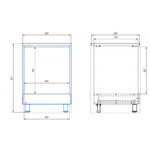 Кухонный модуль напольный, 60х60х85, Севилья, под духовой шкаф, со столешницей, на ножках, белый, Dipriz