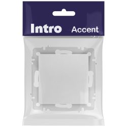 Выключатель Intro Accent 6-101-03 , 10А-250В, IP20, СУ, AL/CU, алюминий