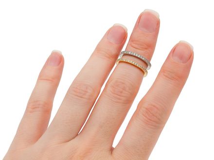 Фаланговое кольцо Дорожка со стразами