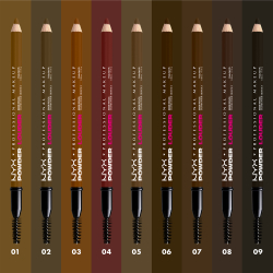 NYX Professional Makeup Powder Louder - Карандаши для бровей с щеточкой оттенок Black Cherry, 1 szt.