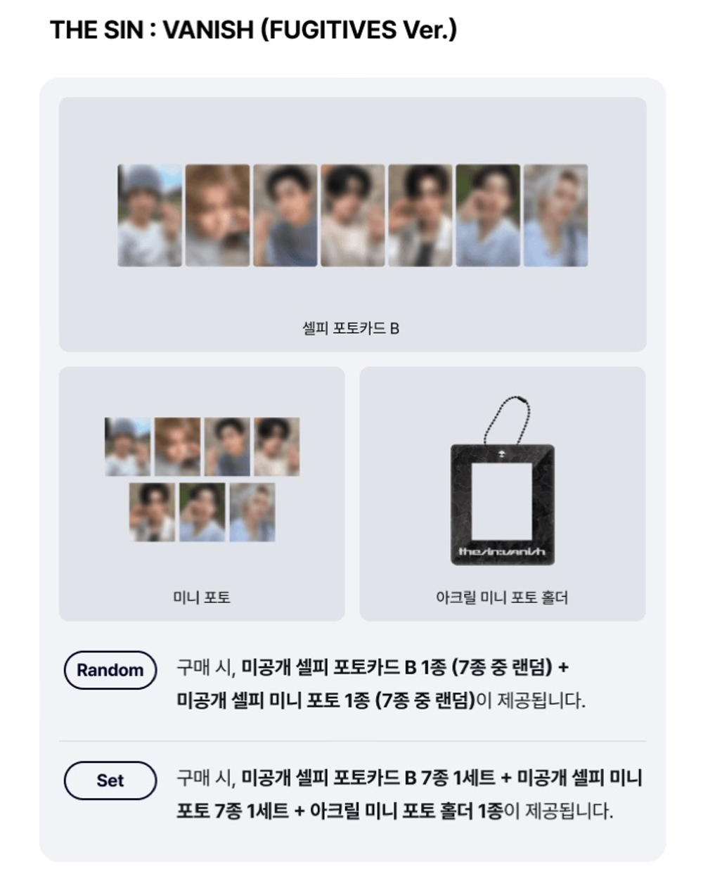 Альбом ENHYPEN - THE SIN : VANISH (FUGITIVES Ver.)