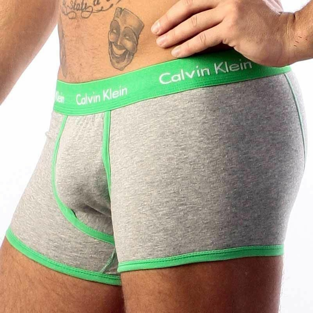 Мужские трусы боксеры Calvin Klein 365 Grey Green