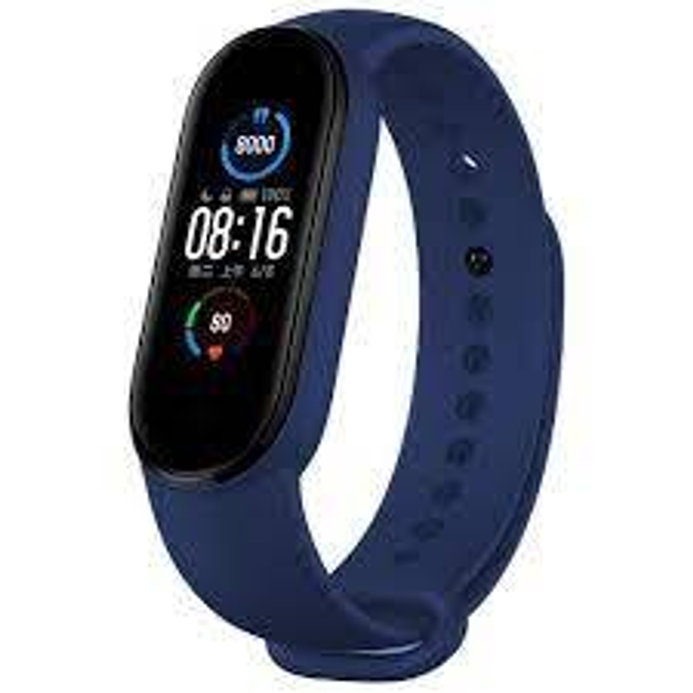 Сменный ремешок MI Band 5 синий Zibelino