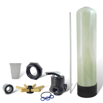 Комплект МоноКит : Корпус фильтра 1465 / Ручной клапан RUNXIN TM.F56A - Фильтр осветления и обезжелезивания