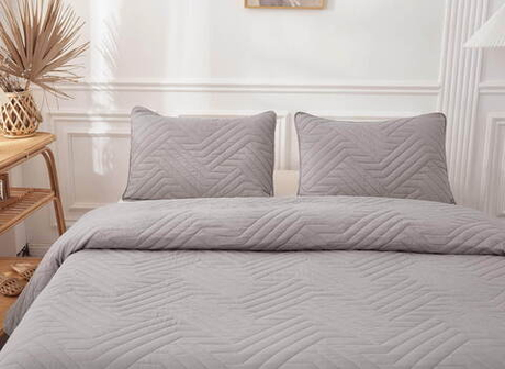 Покрывало 160х220 и наволочка 50х70 Sofi De MarkO Мориц серое