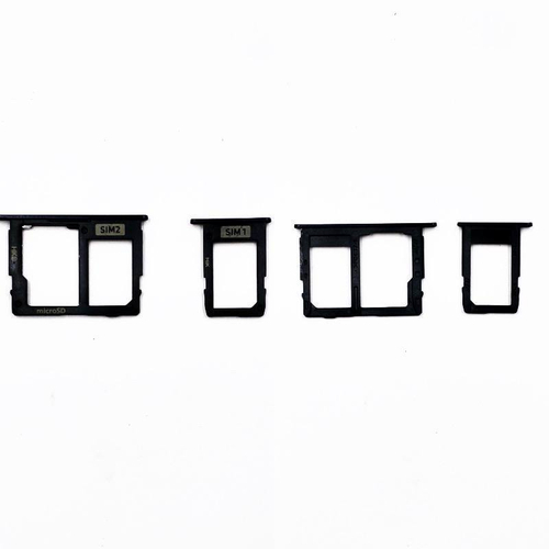 Контейнер SIM+MicroSD для Samsung J530F/J730F (комплект 2 шт.) Черный