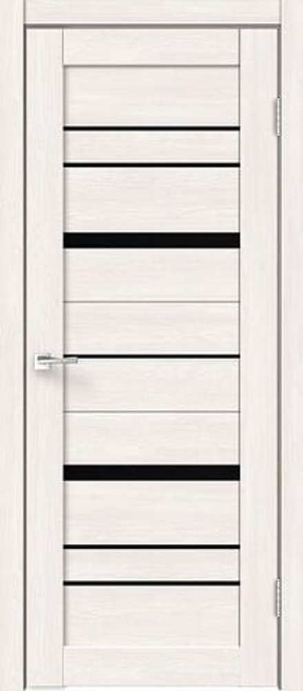 Межкомнатная дверь Velldoris City 2 PO Лакобель черное Дуб бьянко