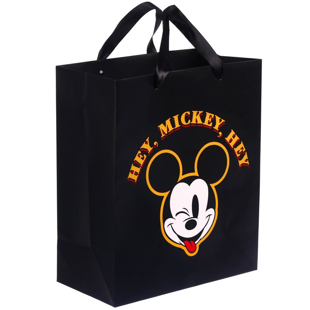 Пакет ламинированный вертикальный, &quot;Hey Mickey Hey&quot; Микки Маус, 23х27х11 см