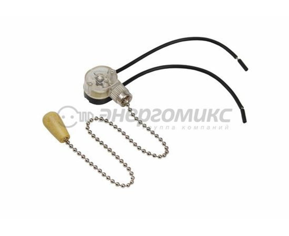 Выключатель для настенного светильника с цепочкой 270мм Silver REXANT, 32-0101