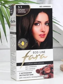 Краска для волос FARA Eco Line 3.7 горький шоколад, 125 г