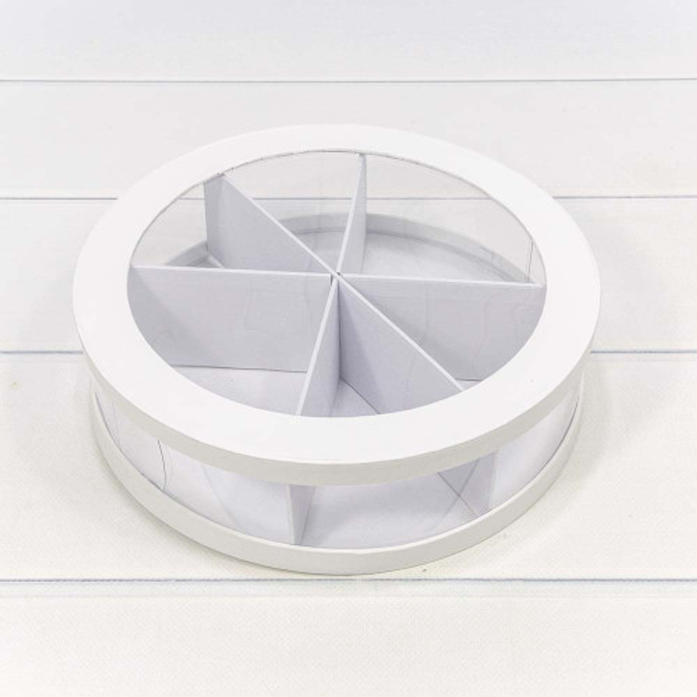 Коробка сборная 25х7 см с окошком (Белый)