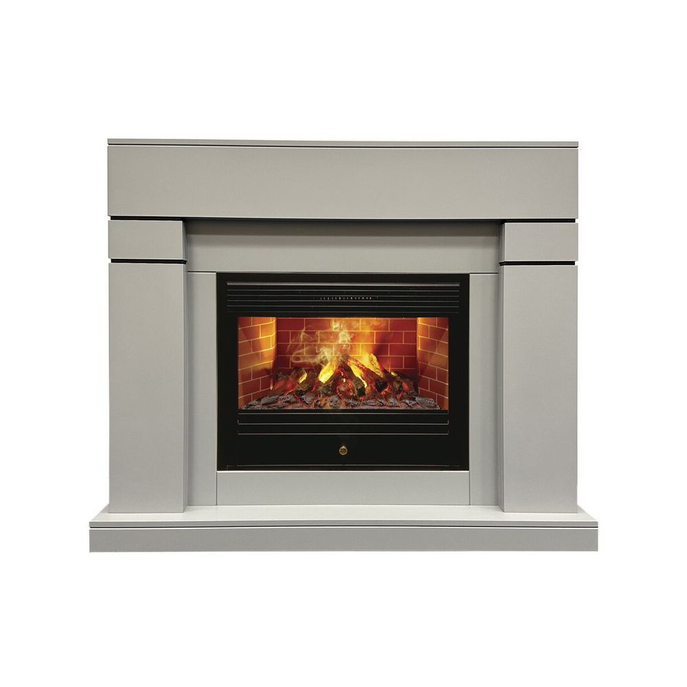 Электрокамин RealFlame Lindelse 26 GR серый, графит c очагом 3D Novara